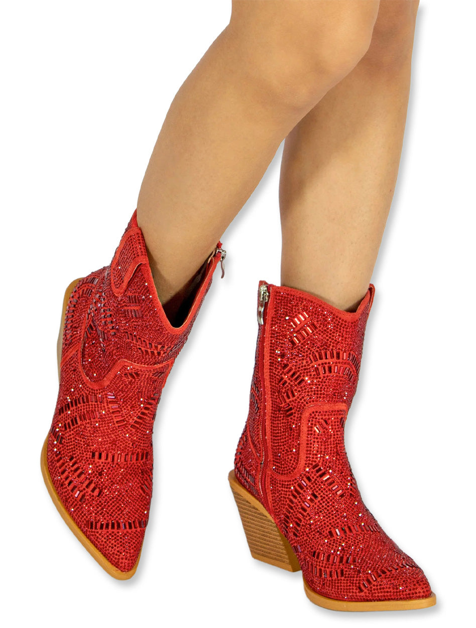 Vaccari "Sadie" Rhinestone Bootie