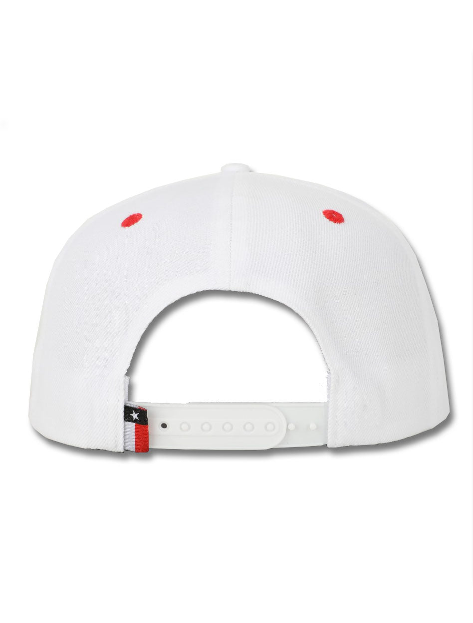 Texas Tech "Stitches" Baseball White Snapback Cap