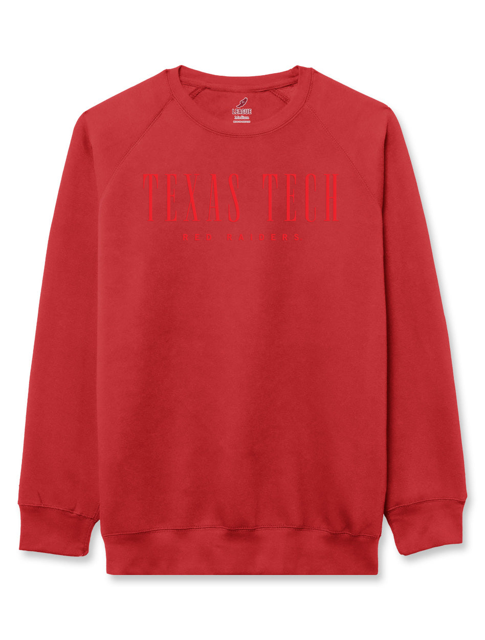 Texas Tech "Tonal" Embroidered Crew Sweatshirt