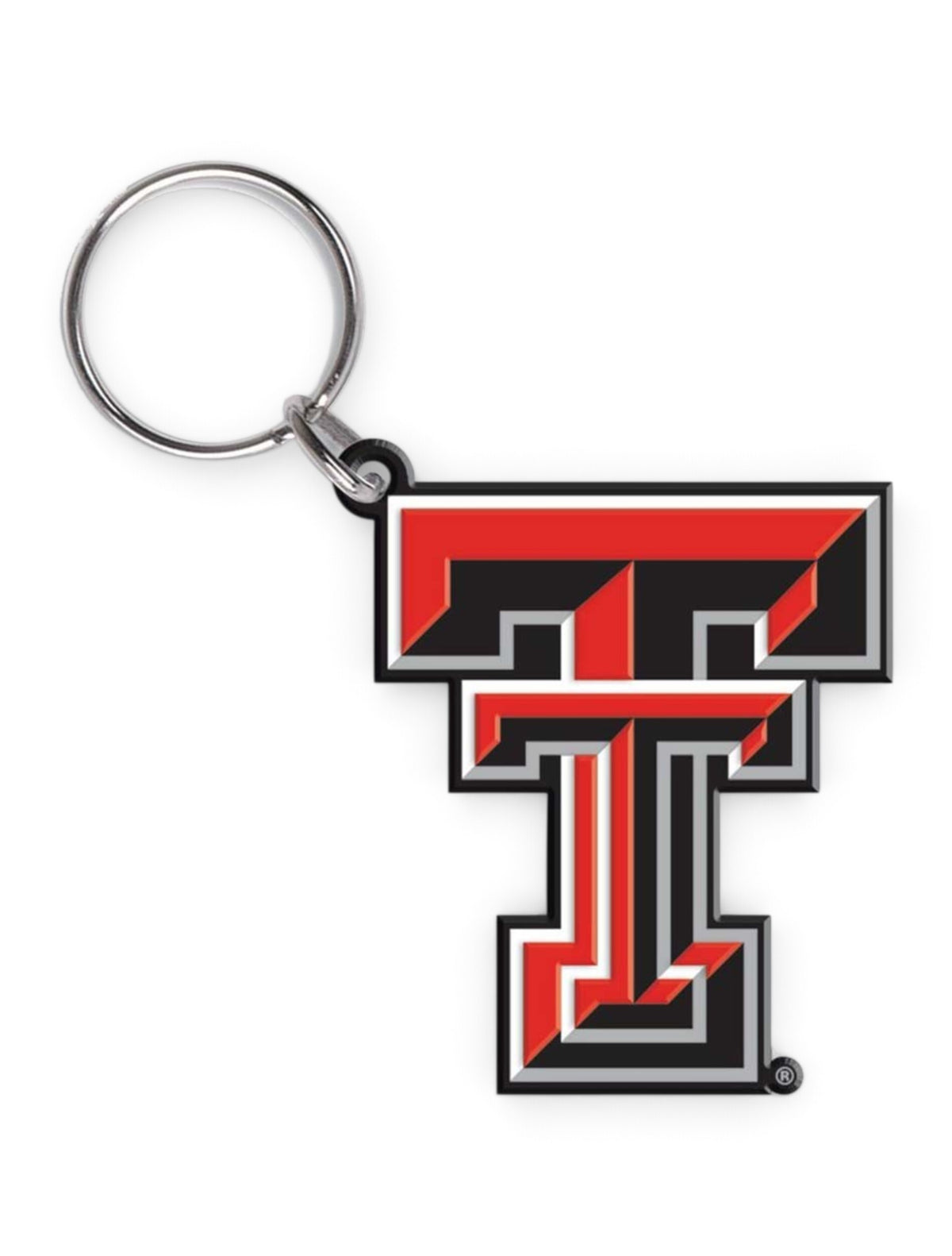 Wincraft Texas Tech Double T Flex Key Ring Keychain – Front view