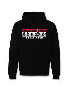 Texas Tech Big 12 CHAMPS - YOUTH Hood - Winner Win Trophy - BLACK