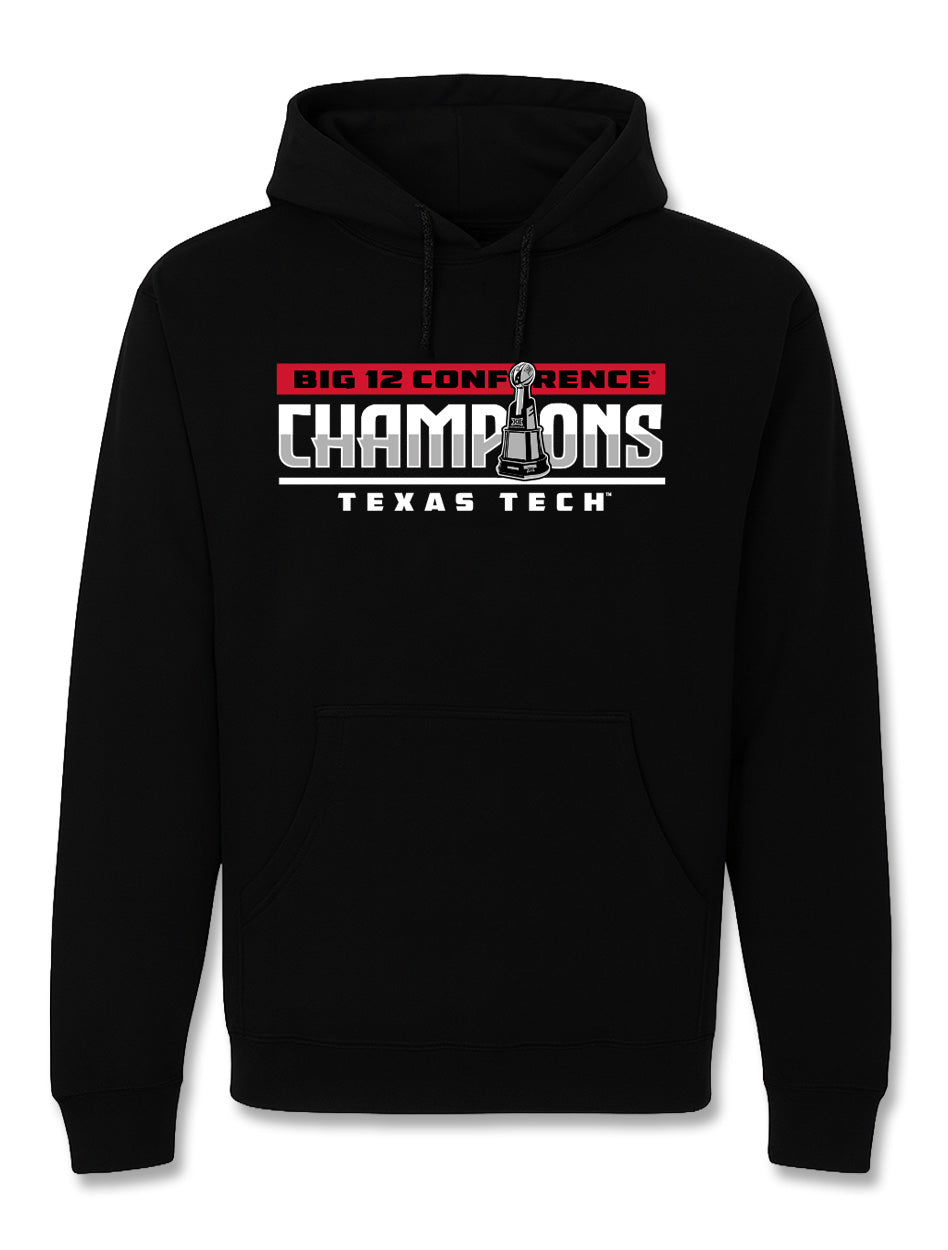 Texas Tech Big 12 CHAMPS - Hood - Winner Win Trophy - BLACK
