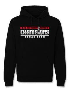 Texas Tech Big 12 CHAMPS - Hood - Winner Win Trophy - BLACK