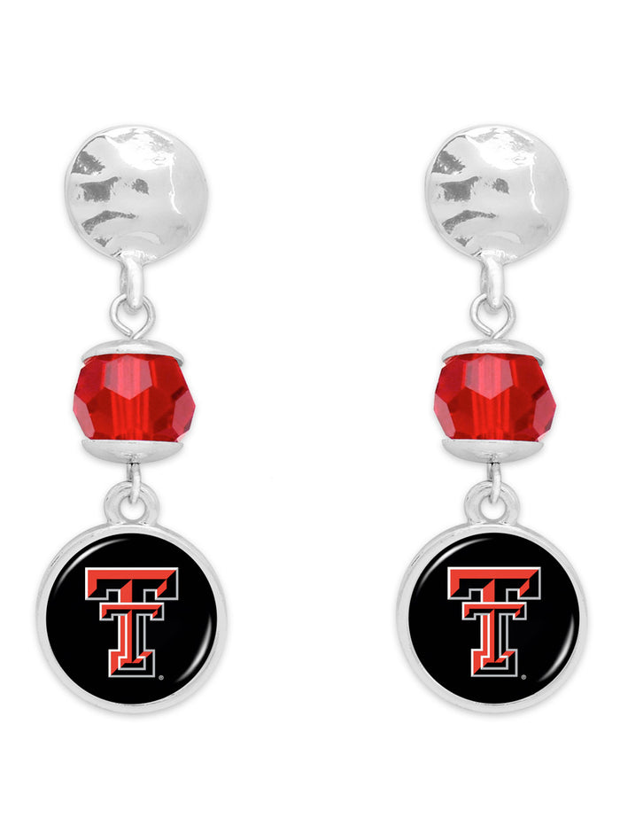 Texas Tech Double T "Ivy" Dangle Rhinestone Earrings