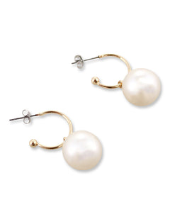 Texas Tech Double T Pearl Hoop Earrings