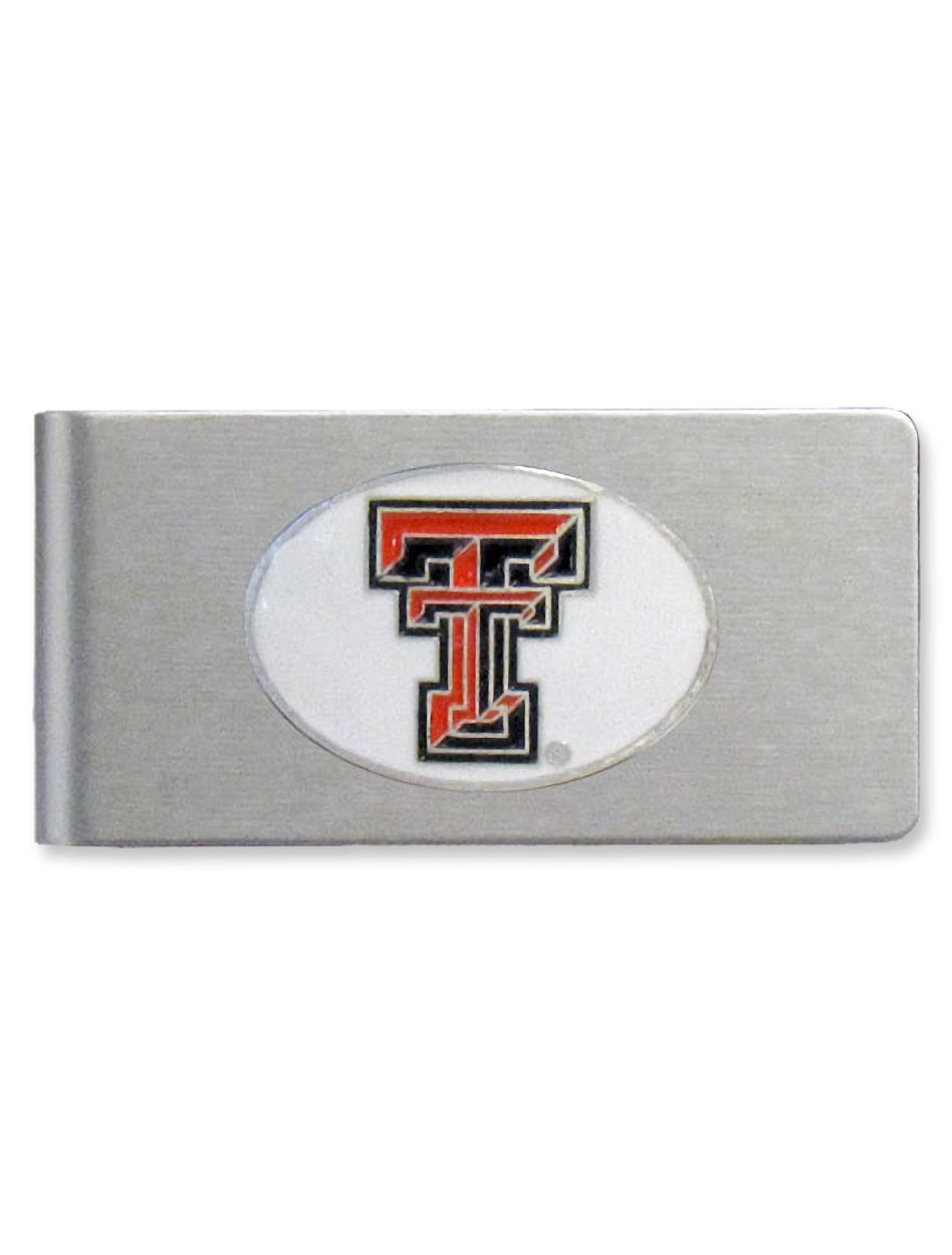 Texas Tech Double T Brushed Metal Money Clip