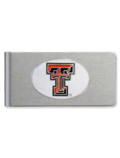 Texas Tech Double T Brushed Metal Money Clip
