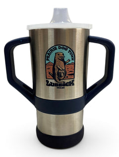 World Famous Prairie Dog Town® "Howdy Dog" Double Walled 8 oz Sippy Cup – Front view