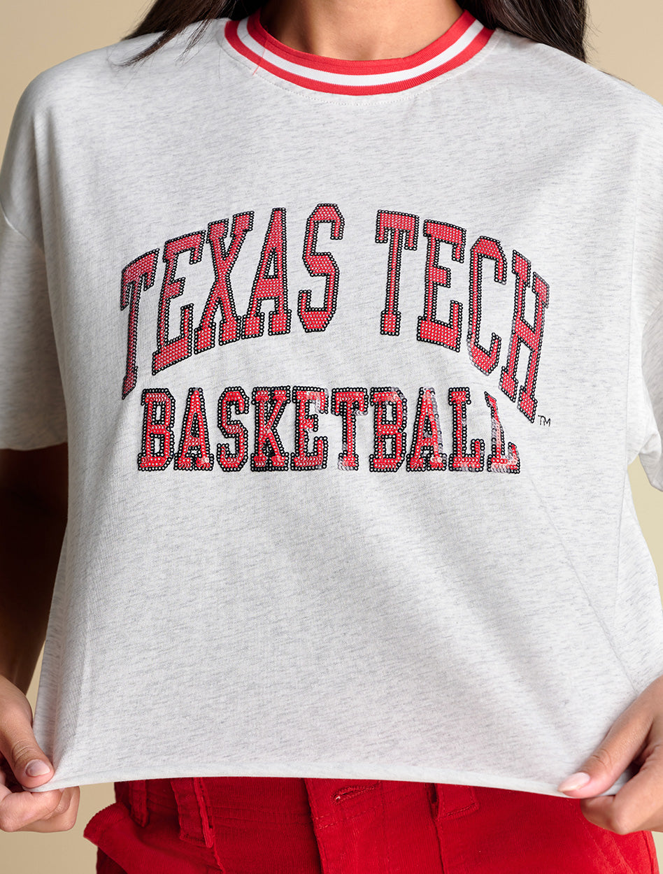 Stewart Simmons Texas Tech "Tip Off" Sequin Tee