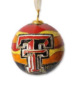 Kitty Keller Texas Tech Double T "Sunset Scene" Handcrafted Cloisonne Ornament