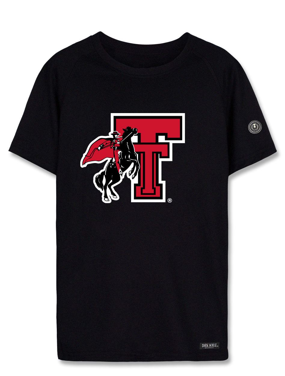 Texas Tech Dark Horse "Vault Double T Horse and Rider" MotionFit Youth T-Shirt