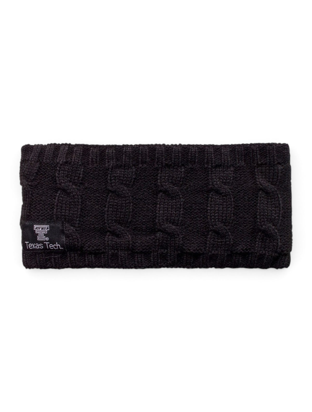 Zephyr Texas Tech Infinity Knit Headband – Black front view