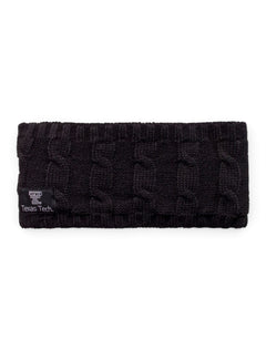 Zephyr Texas Tech Infinity Knit Headband – Black front view