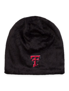 Zephyr Texas Tech "Minx" Double T Faux Fur Beanie – Front view