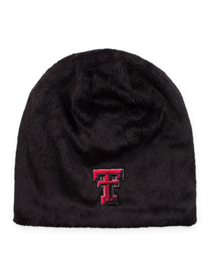 Zephyr Texas Tech "Minx" Double T Faux Fur Beanie – Front view