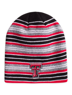 Zephyr Texas Tech "Traverse" Double T Striped Beanie – Front view