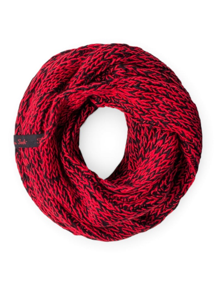 ZooZatz Texas Tech Corded Knit Infinity Scarf – Front view