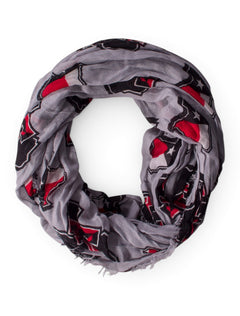 ZooZatz Texas Tech Lone Star Pride Grey Infinity Scarf – Front view