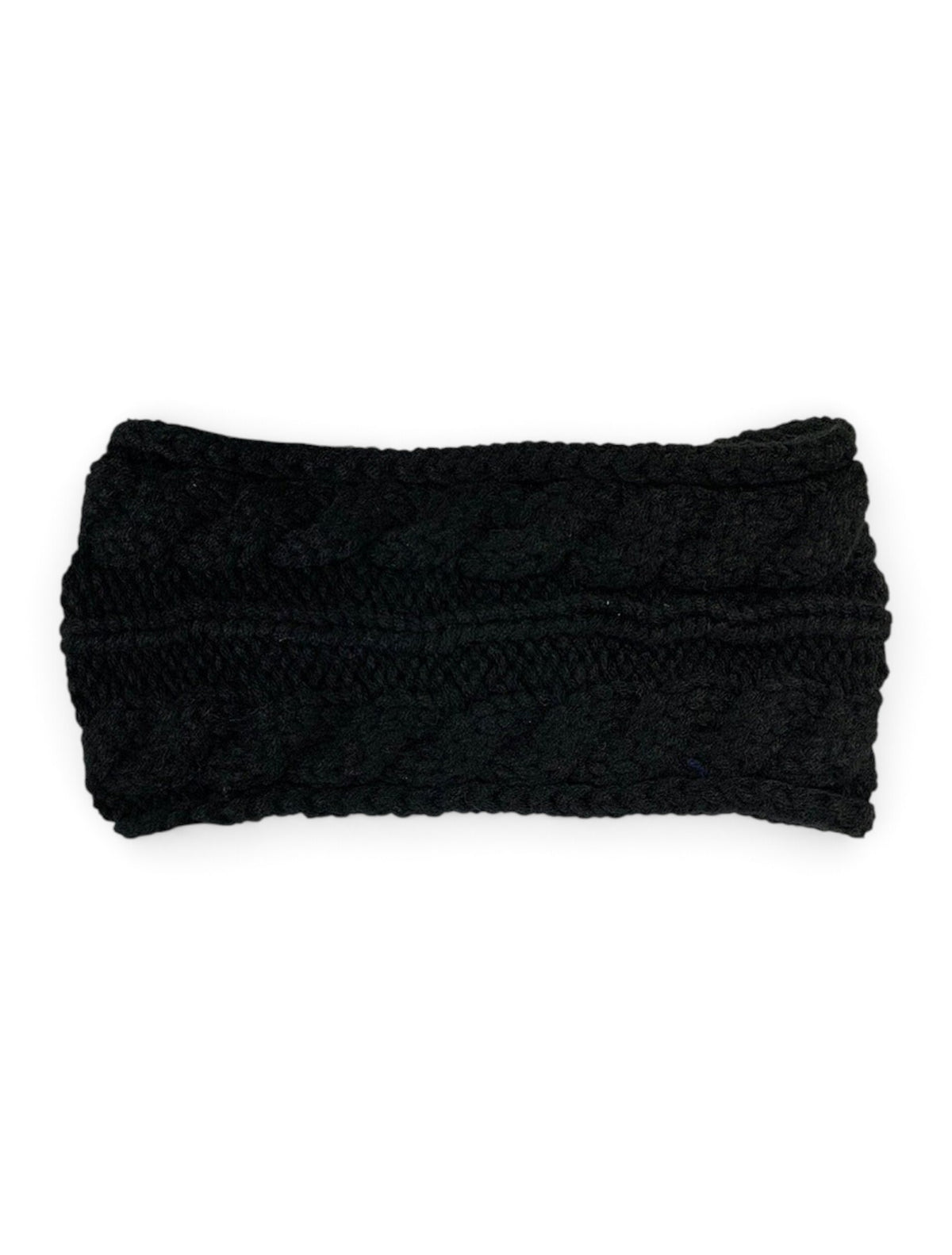 ZooZatz Texas Tech Red Raiders Cable Knit Headband – Black side view