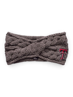 ZooZatz Texas Tech Red Raiders Cable Knit Headband – Front view