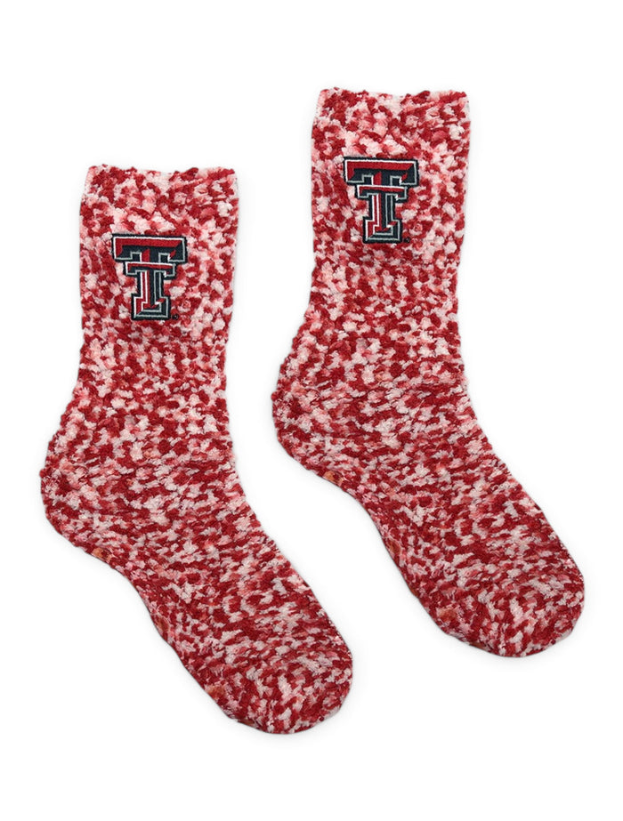 ZooZatz Texas Tech Red Raiders Marbled Socks – Red front view