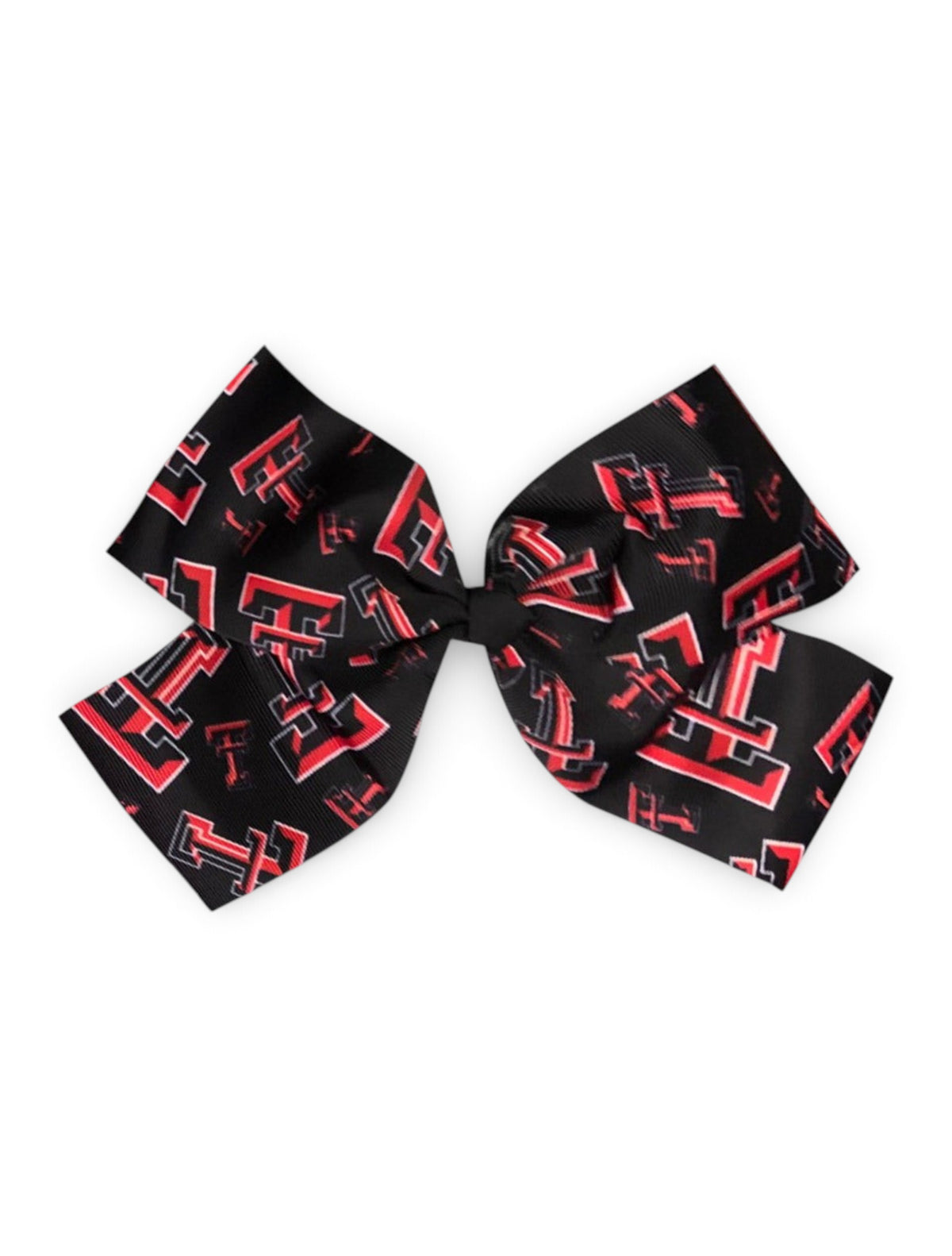 ZooZatz Texas Tech Red Raiders "Zoo" Hair Bow – Black front view