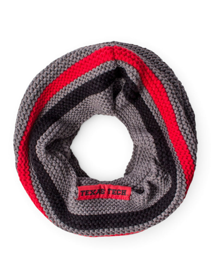 ZooZatz Texas Tech Tube Knitted Infinity Scarf – Front view