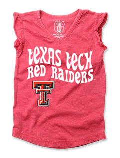 Texas Tech " So 70's" KIDS Ruffle Sleeve Tee