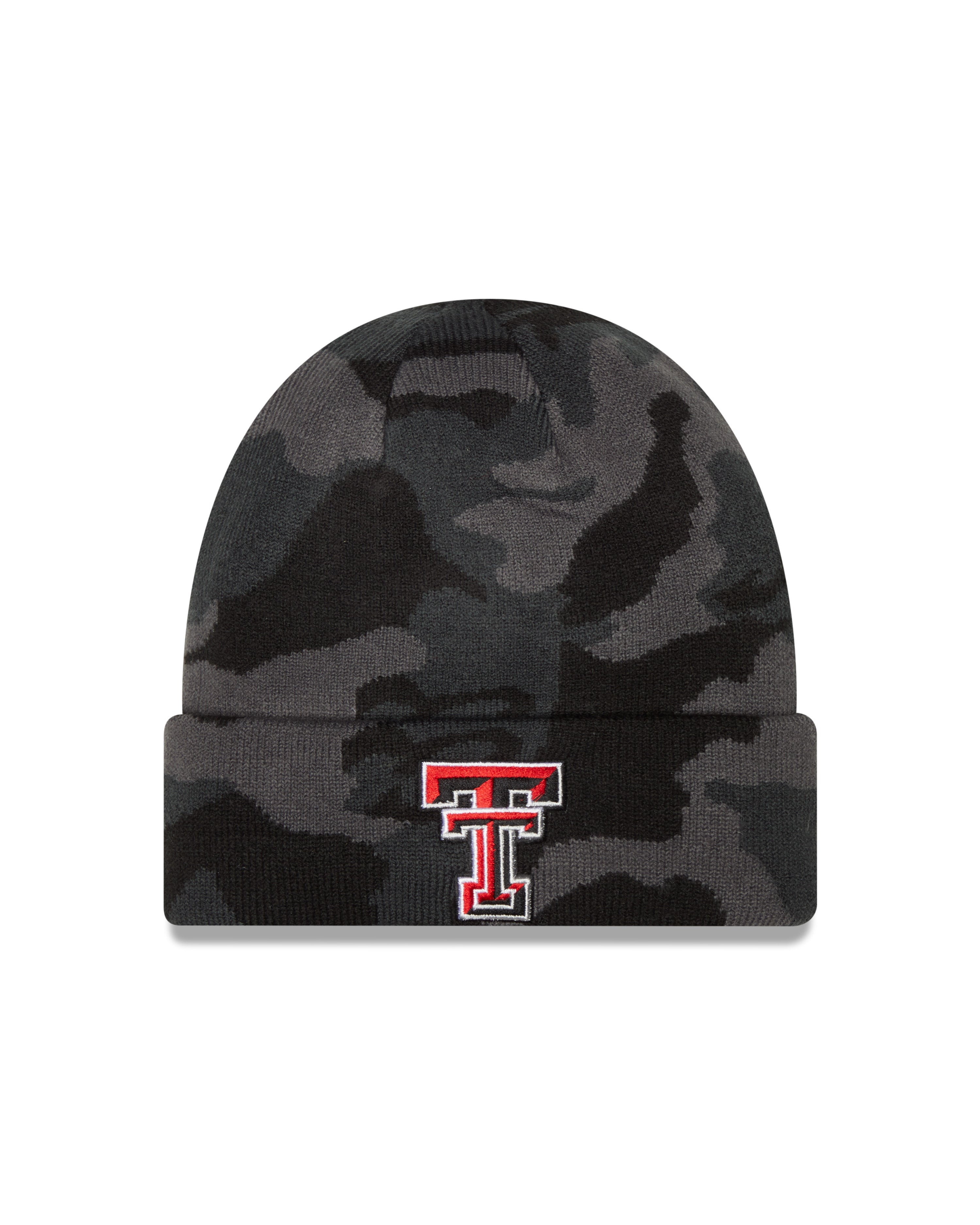 New Era Texas Tech Double T on Tonal Camo Cuffed Beanie