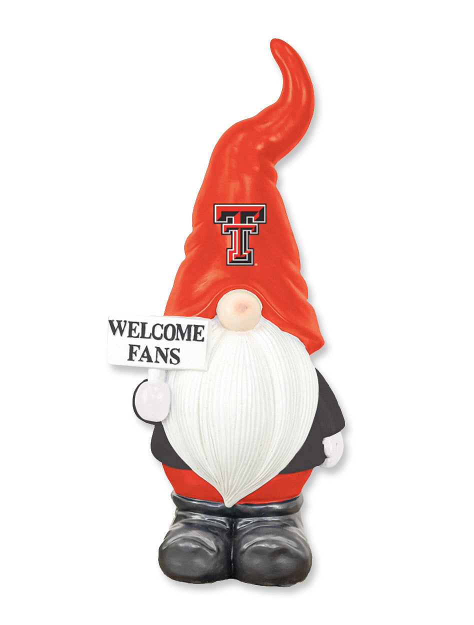 Texas Tech 20" Resin "Welcome Fans" Garden Gnome