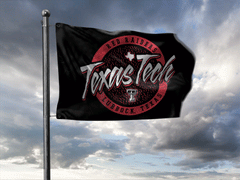 Texas Tech "Retro Game" 3'x5' Black Deluxe Flag