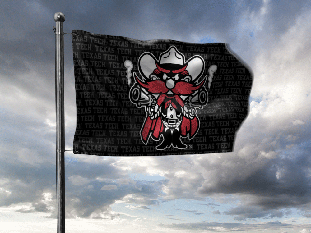 Texas Tech "Get Your Guns Up" 3'x5' Black Deluxe Flag
