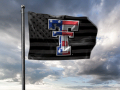 Texas Tech "American Flag Double T" 3'x5' Deluxe Flag
