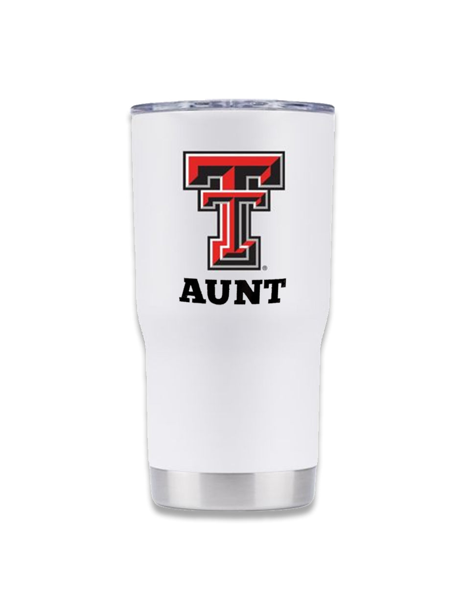 Texas Tech "AUNT" Double Walled 20 oz Travel Tumbler