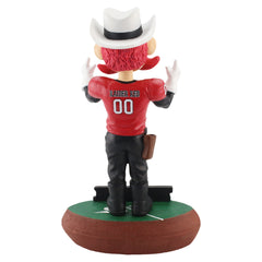 Raider Red "Baller" Bobble Head Standing on a Football