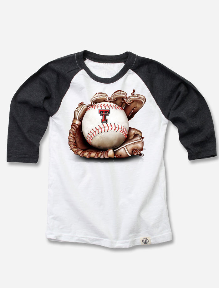Wes And Willy Texas Tech Red Raiders KIDS "Baseball Mitt" Raglan