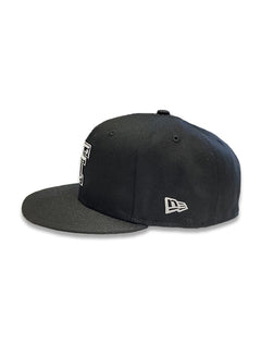 New Era Texas Tech Black & White Double T 5950 Flat Bill Fitted Cap