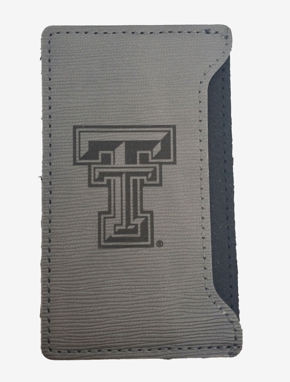 Texas Tech Double T Textured Grey Cell Phone Wallet
