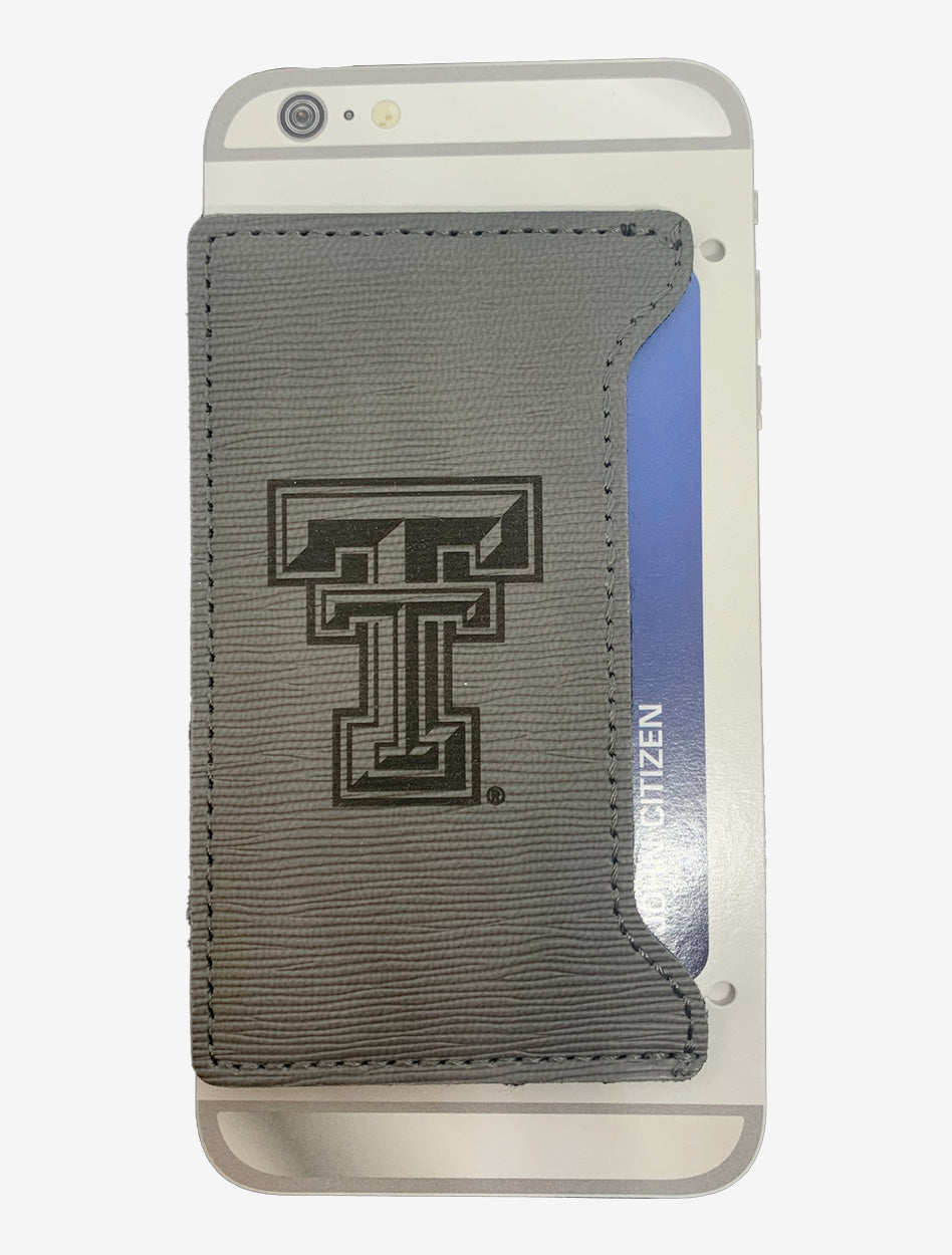 Texas Tech Double T Textured Grey Cell Phone Wallet