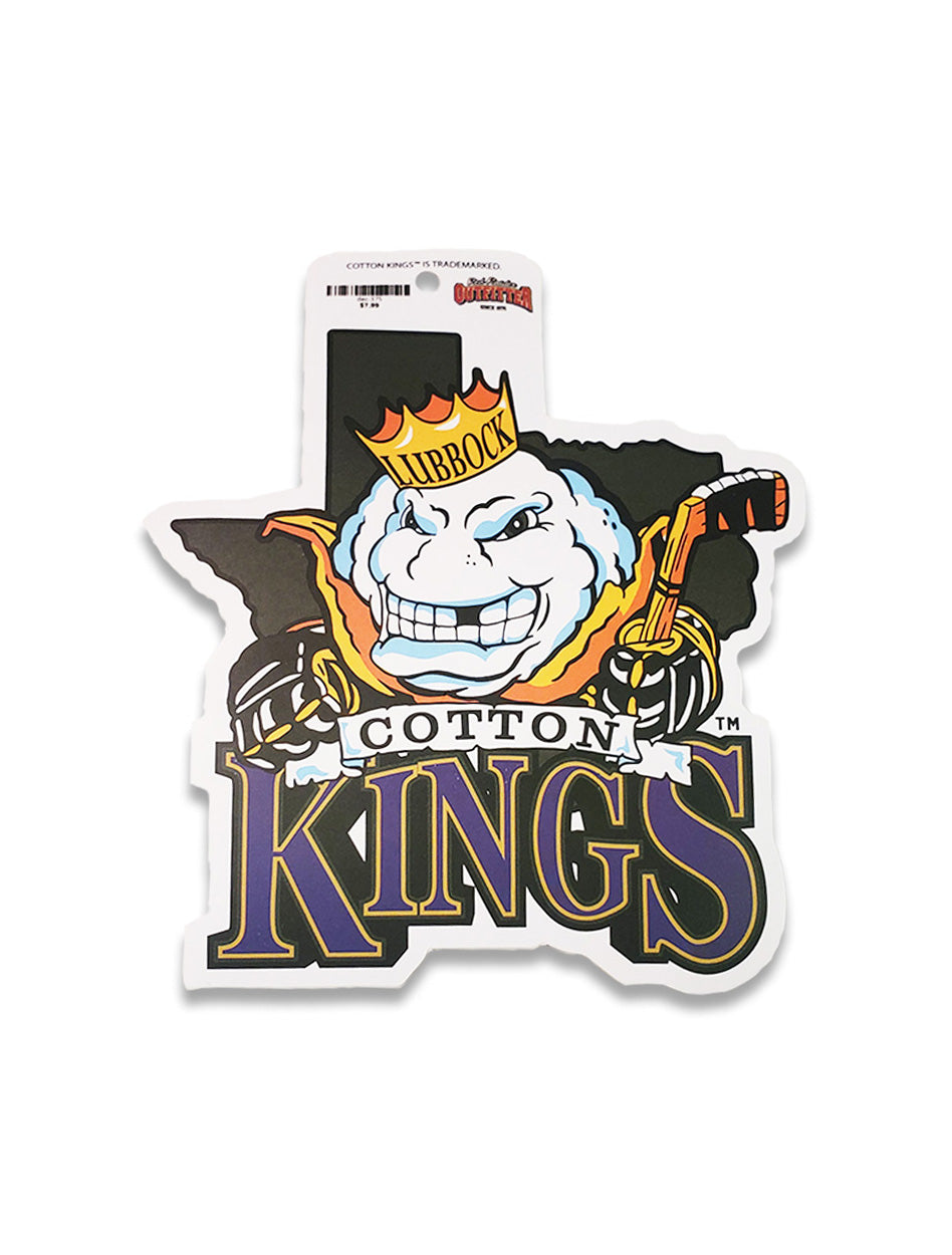 Lubbock Cotton Kings Hockey Vinyl Decal