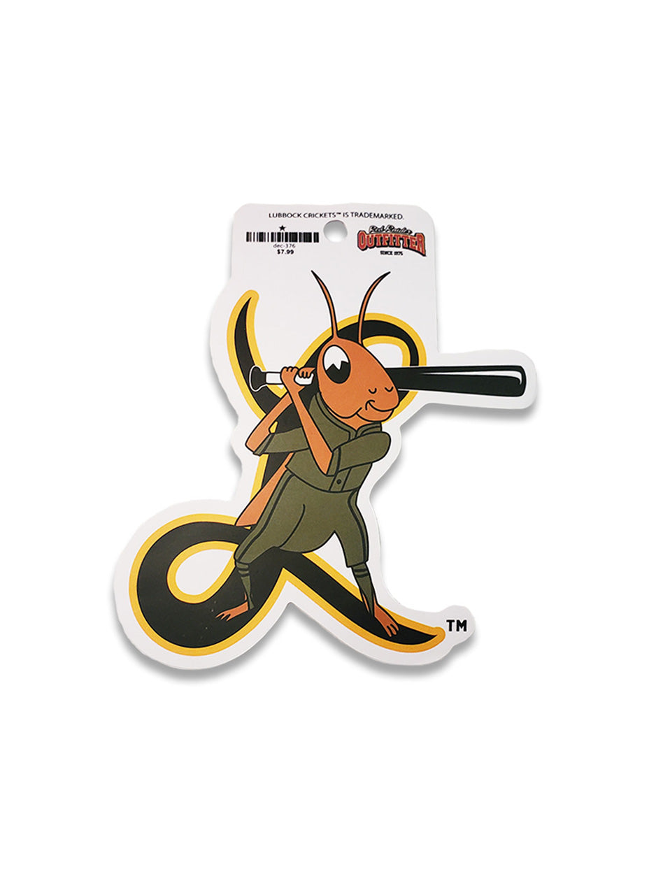 Lubbock Crickets Baseball Vinyl Decal