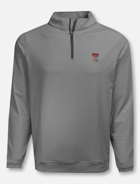 Peter Millar Texas Tech Red Raiders "Perth" Striped 1/4 Zip Pullover