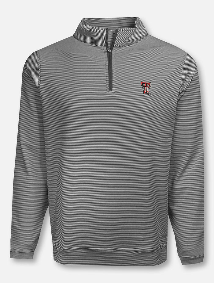 Peter Millar Texas Tech Red Raiders "Perth" Striped 1/4 Zip Pullover