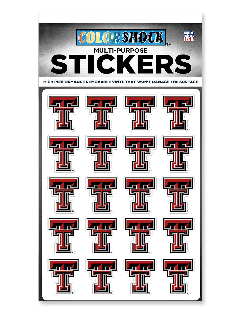 Texas Tech Double T Sticker Sheet – Red Raider Outfitter
