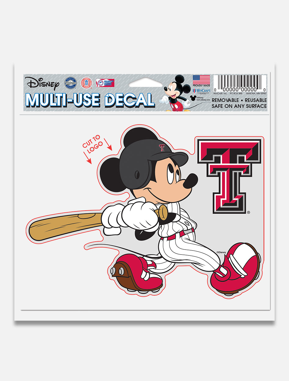 Disney x Red Raider Outfitter Texas Tech Mickey "Baseball Player" Decal
