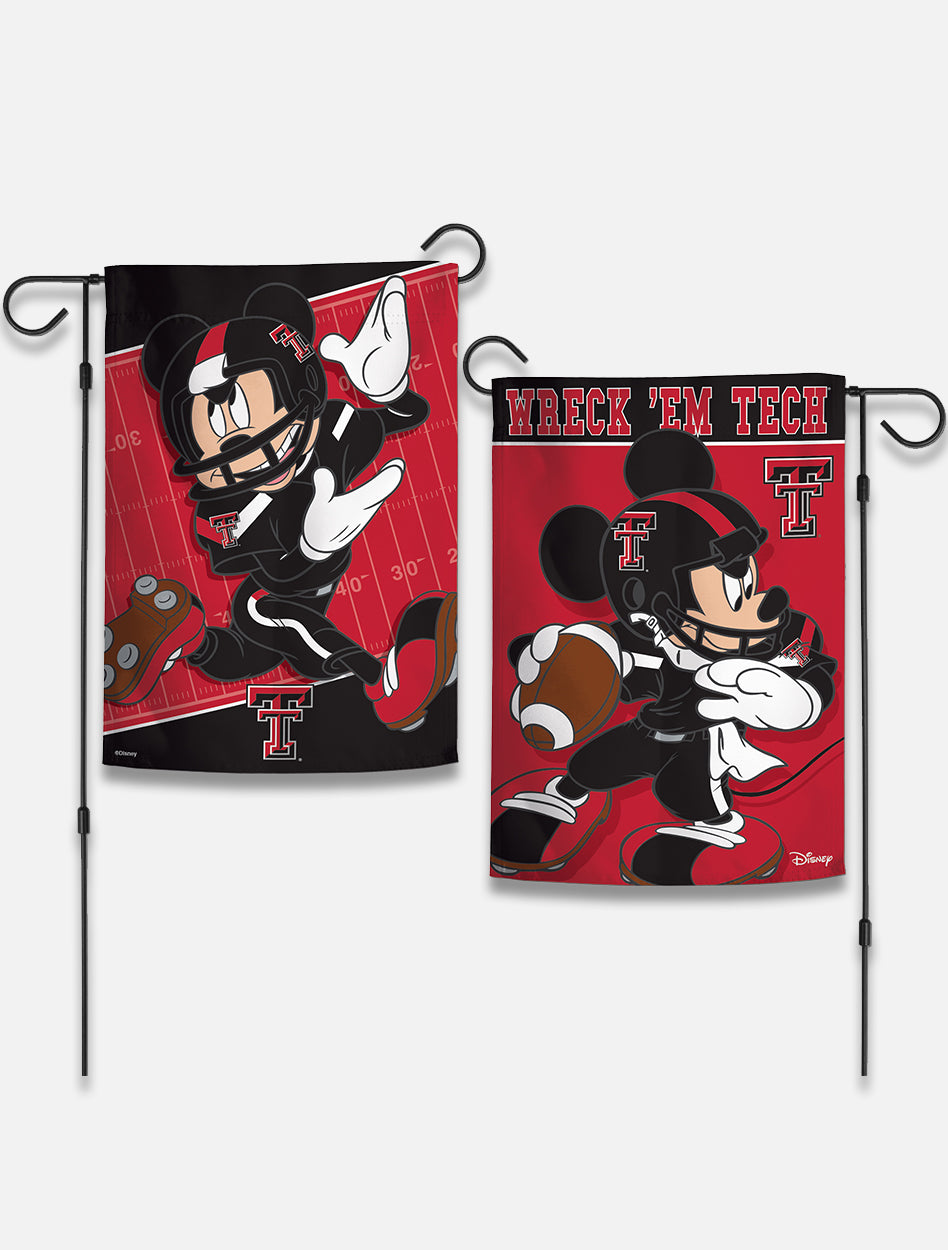 Disney x Red Raider Outfitter Texas Tech Mickey "Football Player" Garden Flag Banner