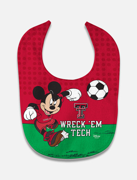 Disney x Red Raider Outfitter Texas Tech "Wreck' Em Tech" Soccer Baby Bib