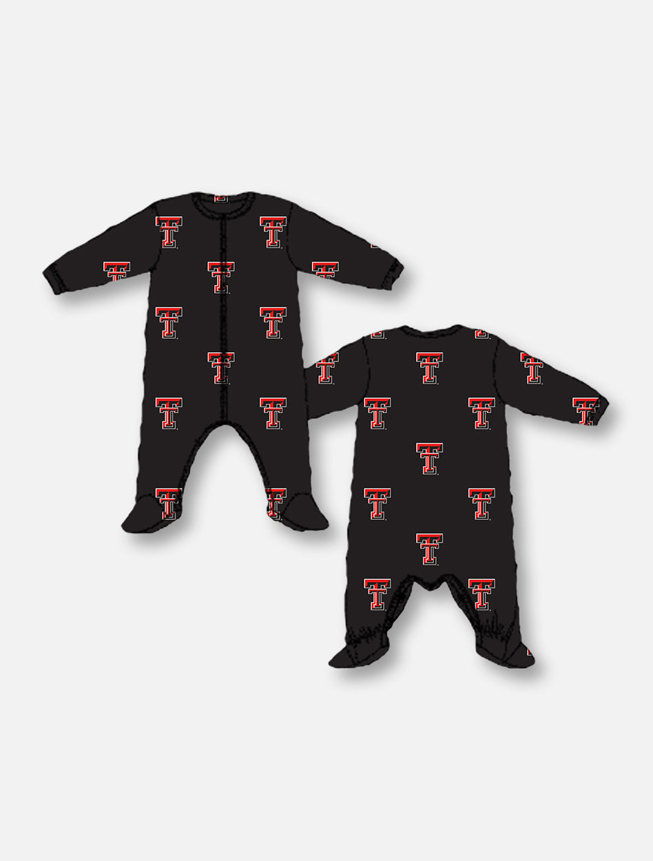 Texas Tech Red Raiders Double T All Over INFANT Pajama Sleeper
