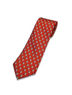 Texas Tech Dark Horse "Guns Up" Red Printed Silk Tie