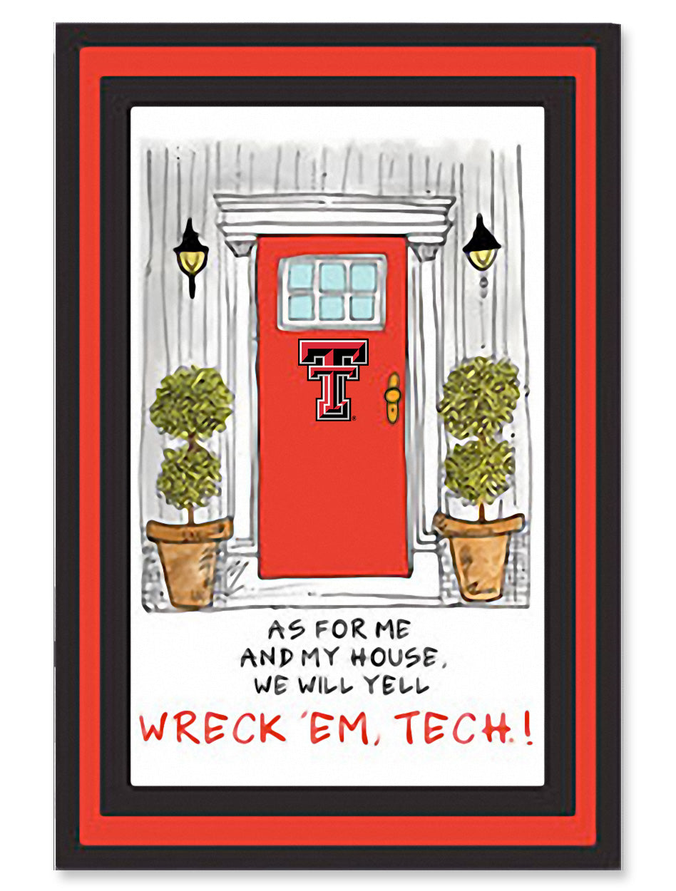 Texas Tech "As for Me & My House We will Yell Wreck'em Tech" Garden Flag